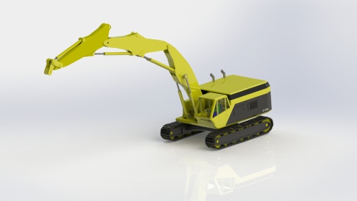 CAT 5110B重型矿用挖土机外壳模型3D图纸 solidworks2014设计缩略图